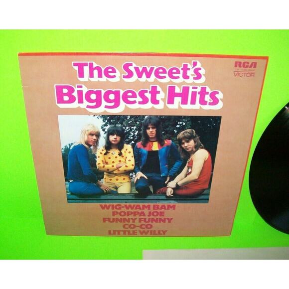 The Sweet Biggest Hits Vinyl LP Record Glam Rock German Pressing Steve Priest - Picture 4 of 12